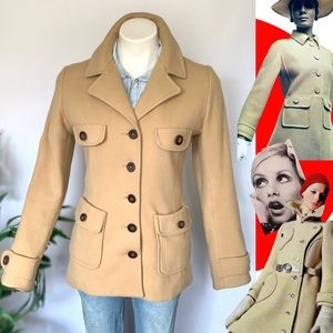 v i n t a g e :: Mod 60s ILGWU Buttoned Wool Jacket Coat